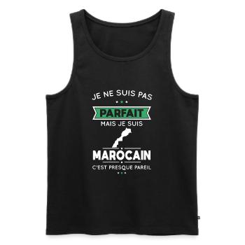 Je ne suis pas parfait mais je suis Marocain - Débardeur bio Premium Homme - noir - Devant - Michal (187cm)