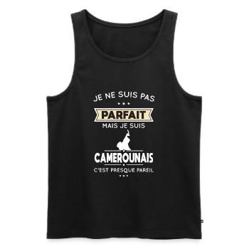 Je ne suis pas parfait mais je suis Camerounais - Débardeur bio Premium Homme - noir - Devant - Michal (187cm)
