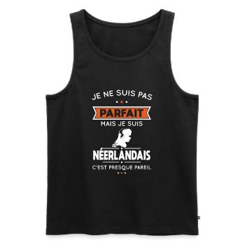 Je ne suis pas parfait mais je suis Néerlandais - Débardeur bio Premium Homme - noir - Devant - Michal (187cm)