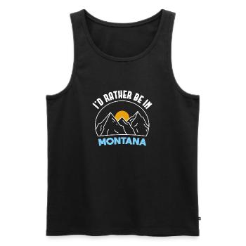 Urlaub in Montana Design für stolze Montaner - Männer Premium Bio Tank Top - Schwarz - Vorne - Michal (187cm)