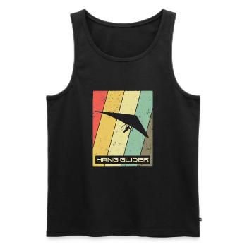 Hanggleiter Drachenflieger Deltasegler - Männer Premium Bio Tank Top - Schwarz - Vorne - Michal (187cm)