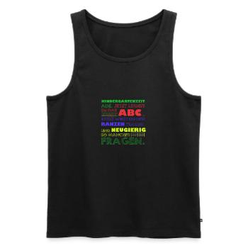 Einschulung Schule Geschenkidee Schulbeginn - Männer Premium Bio Tank Top - Schwarz - Vorne - Michal (187cm)