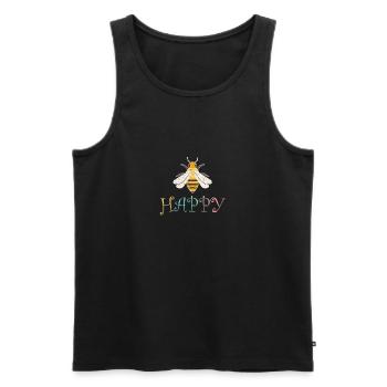 Bee child Funny bee woman - Men's Premium Organic Tank Top - black - Front - AI Model Male 178 light (178cm)