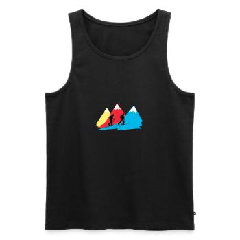 Ski tour touring ski ski skier tourer tour - Men's Premium Organic Tank Top - black - Front - AI Model Male 178 light (178cm)