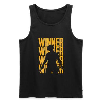 WINNER Pubg Gaming Design - Männer Premium Bio Tank Top - Schwarz - Vorne - AI Model Male 178 light (178cm)