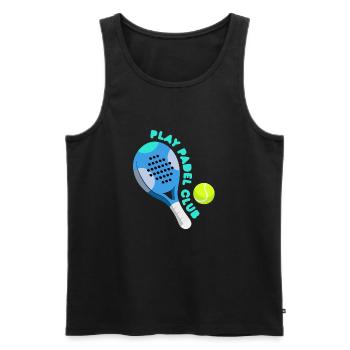 Padel - Geschenk für Padelspieler - Männer Premium Bio Tank Top - Schwarz - Vorne - Michal (187cm)