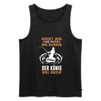 Fischen Angeln Angler Petri Heil Karpfen Fishing - Männer Premium Bio Tank Top - Schwarz - Vorne - Michal (187cm)