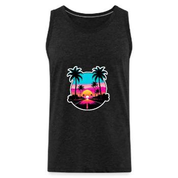 Sunset beach road driving. - Men's Premium Organic Tank Top - charcoal grey - Front - Alexander (188cm)