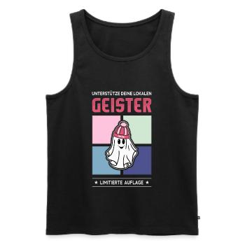 Spirits - Men's Premium Organic Tank Top - black - Front - Michal (187cm)