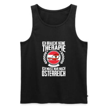 Therapie Österreich Urlaub Geschenk Tirol Kärnten - Männer Premium Bio Tank Top - Schwarz - Vorne - AI Model Male 178 light (178cm)