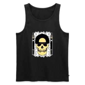 Vaper - Männer Premium Bio Tank Top - Schwarz - Vorne - AI Model Male 178 light (178cm)