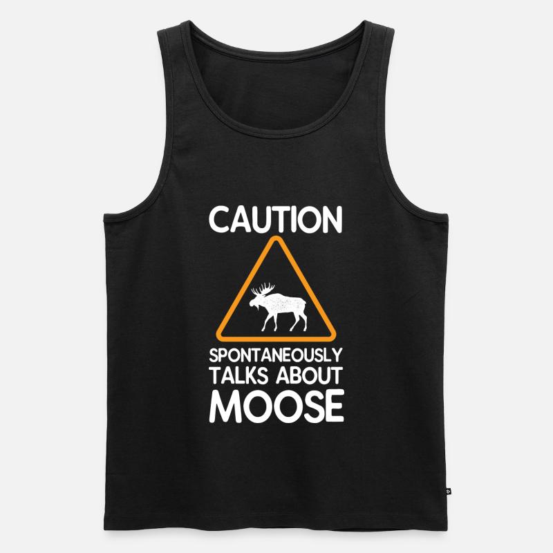 Elch - Männer Premium Bio Tank Top - Schwarz