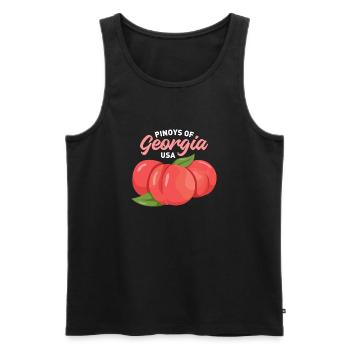 Georgia Fil-Am Design für stolze Pinoys - Männer Premium Bio Tank Top - Schwarz - Vorne - Michal (187cm)