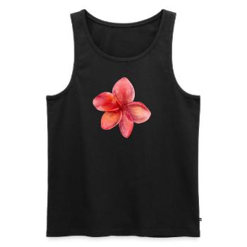 Blume rot - Männer Premium Bio Tank Top - Schwarz - Vorne - Michal (187cm)