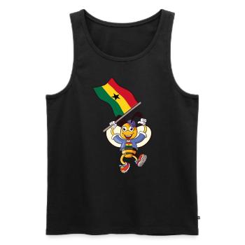 Ghana Bee - Débardeur bio Premium Homme - noir - Devant - Michal (187cm)