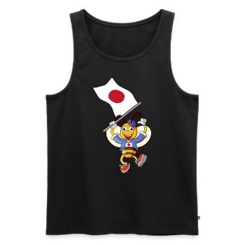Abeille japonaise - Débardeur bio Premium Homme - noir - Devant - Michal (187cm)