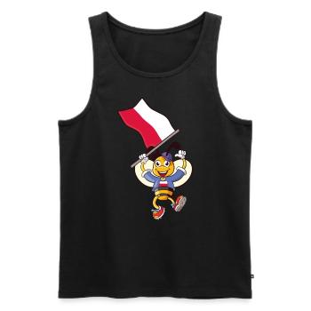Polen Biene - Männer Premium Bio Tank Top - Schwarz - Vorne - Michal (187cm)