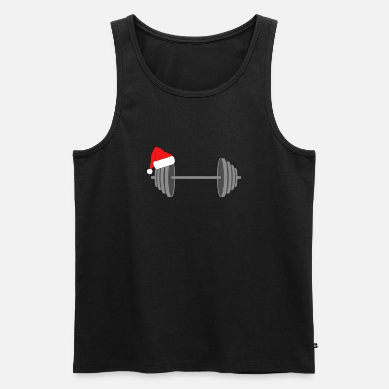 Christmas Workout - Männer Premium Bio Tank Top - Schwarz