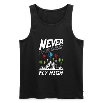 Never Look Down Fly High - Männer Premium Bio Tank Top - Schwarz - Vorne - AI Model Male 178 light (178cm)