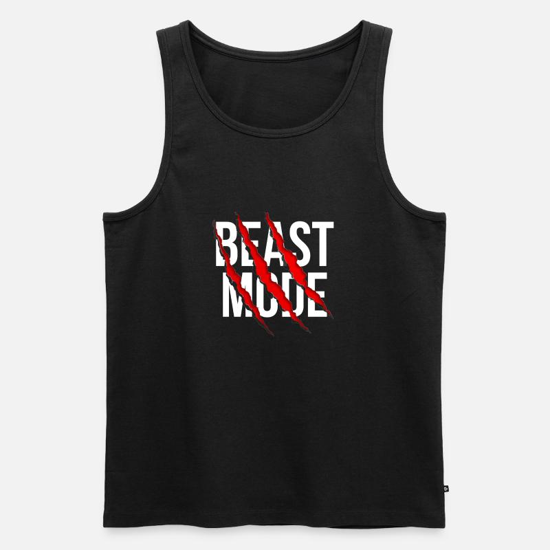 Beast Mode - Männer Premium Bio Tank Top - Schwarz