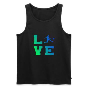 Fussball Fussballspielen Fussballspieler Fussballe - Männer Premium Bio Tank Top - Schwarz - Vorne - Michal (187cm)