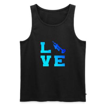 Trumpeter Trumpet Playing Ladies Trumpet Players - Men's Premium Organic Tank Top - black - Front - Michal (187cm)