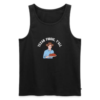 Essen in Texas Design für stolze Texaner - Männer Premium Bio Tank Top - Schwarz - Vorne - Michal (187cm)