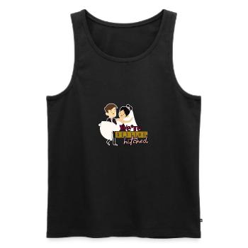 Getting Hitched black Souvenir, Gift, Gift Idea - Männer Premium Bio Tank Top - Schwarz - Vorne - AI Model Male 178 light (178cm)