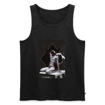 Ars longa by Funkographer - Débardeur bio Premium Homme - noir - Devant - AI Model Male 178 light (178cm)