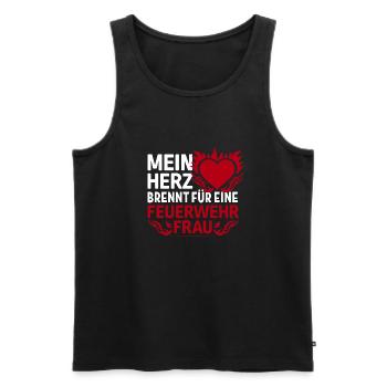 MeinHerzbrennt - Männer Premium Bio Tank Top - Schwarz - Vorne - Michal (187cm)