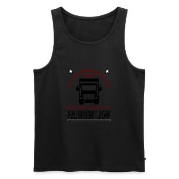LKW Fahrer ich liebe LKW fahren Spruch Geschenk - Männer Premium Bio Tank Top - Schwarz - Vorne - Michal (187cm)