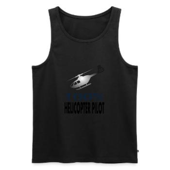 Helicopter Pilot Helicopter Fly Gift Idea - Men's Premium Organic Tank Top - black - Front - Michal (187cm)
