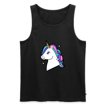 Unicorn is magical fable fairy witch pink gift - Men's Premium Organic Tank Top - black - Front - Michal (187cm)
