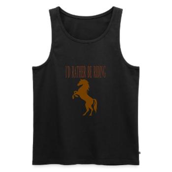Cavalier d’équitation Cavalier Cadeau équestre - Débardeur bio Premium Homme - noir - Devant - Michal (187cm)