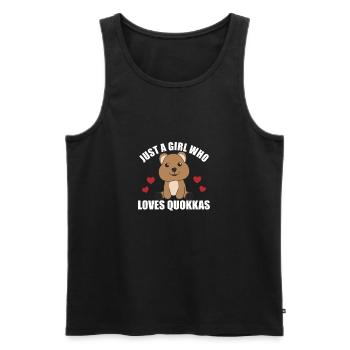 Quokkas für Mädchen die das Quokka lieben - Männer Premium Bio Tank Top - Schwarz - Vorne - AI Model Male 178 light (178cm)