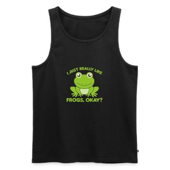 Grenouille préféré des grenouilles douces pour les amis des animaux - Débardeur bio Premium Homme - noir - Devant - Michal (187cm)