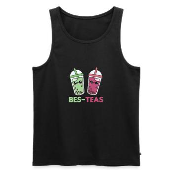 Best-Teas - Bubble Tea kawaii Boba Tea love - Men's Premium Organic Tank Top - black - Front - Michal (187cm)