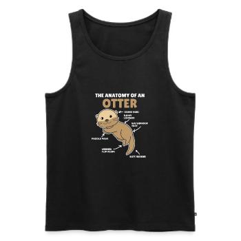 süße Otter Erklärung Anatomy of an Otter - Männer Premium Bio Tank Top - Schwarz - Vorne - Michal (187cm)