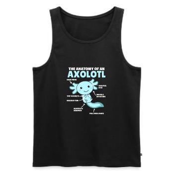 Axolotl Explanation Anatomy of an Axolotl - Men's Premium Organic Tank Top - black - Front - Michal (187cm)