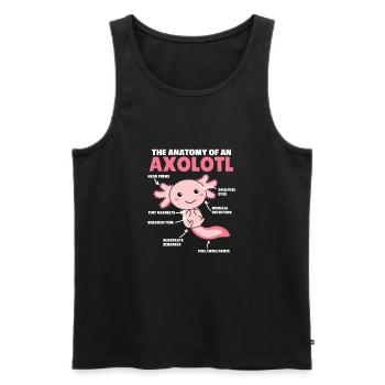Axolotl Explanation Anatomy of an Axolotl - Men's Premium Organic Tank Top - black - Front - Michal (187cm)