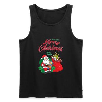 Weihnachtsmann - Männer Premium Bio Tank Top - Schwarz - Vorne - Michal (187cm)