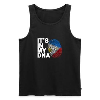 Philippinen DNA Design für stolze Pinoys - Männer Premium Bio Tank Top - Schwarz - Vorne - Michal (187cm)
