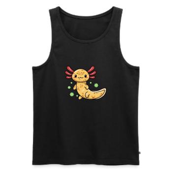 Axolotl-Design aus Kupfer für Axolotl-Liebhaber - Männer Premium Bio Tank Top - Schwarz - Vorne - AI Model Male 178 light (178cm)