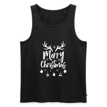 Christmas shirt • Merry Christmas • Gift - Men's Premium Organic Tank Top - black - Front - AI Model Male 178 light (178cm)