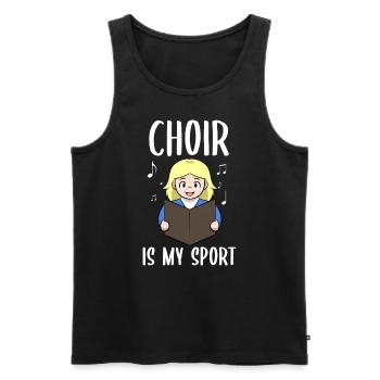 La chorale est mon guide de chorale sportive - Débardeur bio Premium Homme - noir - Devant - Michal (187cm)