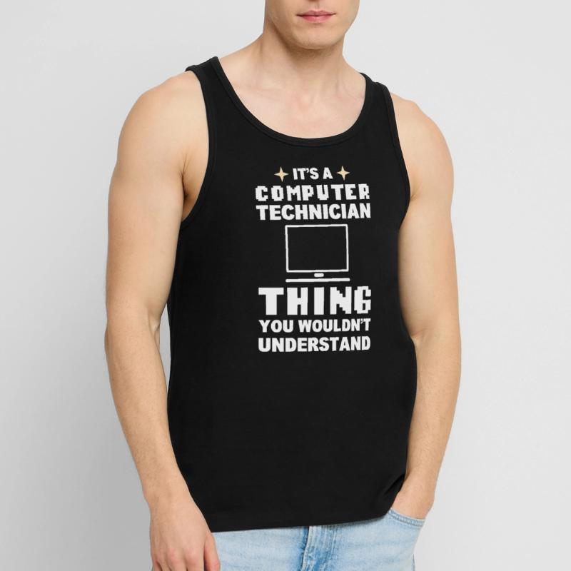Lustiger Computerfreak Computertechniker Männer Premium Bio Tank Top