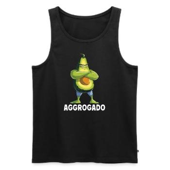 Avocado Aggrocado Vegan Essen Vegitarier Bio - Männer Premium Bio Tank Top - Schwarz - Vorne - AI Model Male 178 light (178cm)