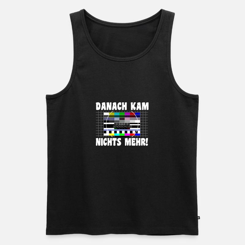 Sendeschluss: 80er 90er Testbild - Männer Premium Bio Tank Top - Schwarz