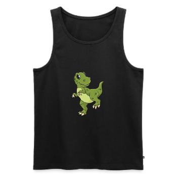 DinosaureS Dino T-Rex - Débardeur bio Premium Homme - noir - Devant - Michal (187cm)