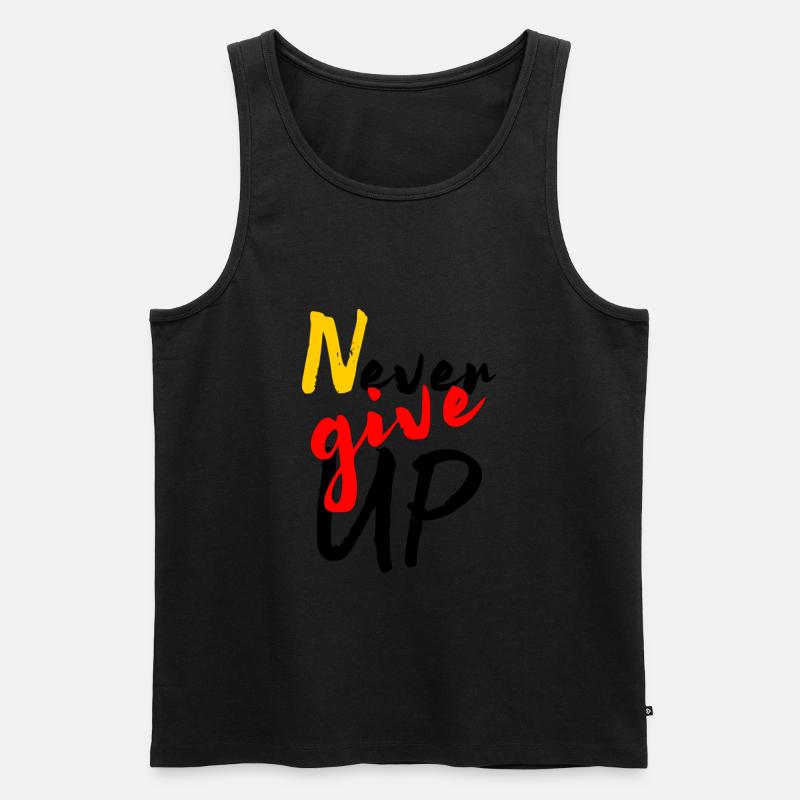Never give up Never give up BLC gift idea - Men's Premium Organic Tank Top - black